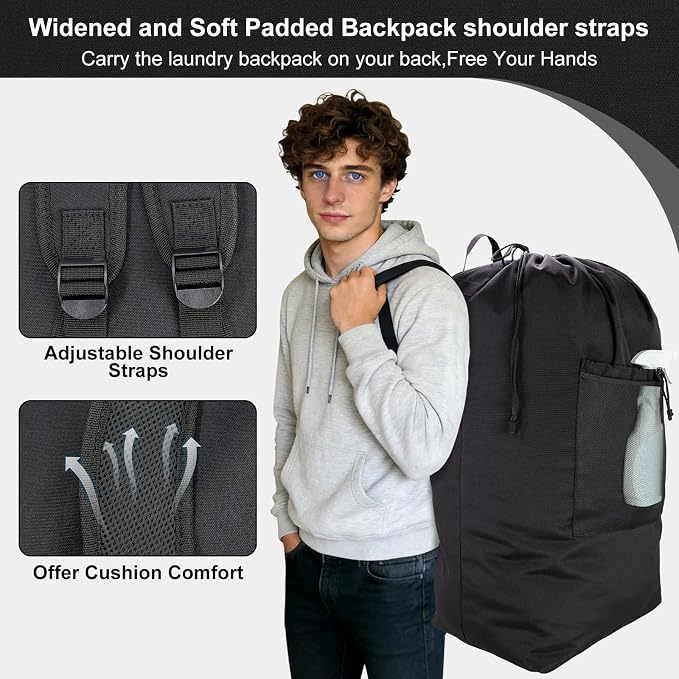 Laundry Bag Backpack, Laundry Bag - Image 3