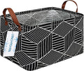 LANGYASHAN Rectangular Storage Bin Collapse Canvas Fabric Cartoon Storage Basket by LANGYASHAN