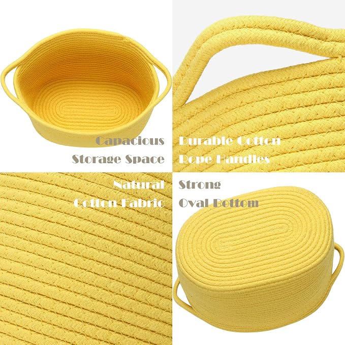 Sea Team Oval Cotton Rope Woven Storage Basket - Image 5