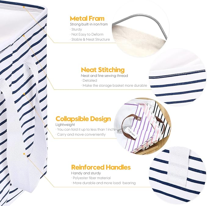 Hinwo 102L XXL Storage Bins, Foldable Clothes Storage Baskets - Image 6