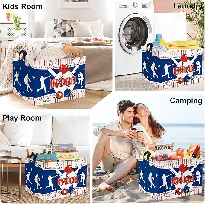 Sports Balls Laundry Hamper Collapsible Clothes Storage Basket Large Laundry - Image 7