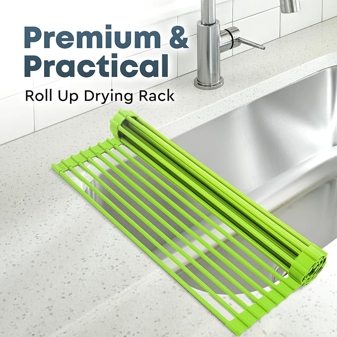 Zulay Kitchen Large Roll Up Dish Drying Rack - Image 2