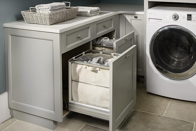 REV-A-SHELF Aluminum Bottom-Mount Canvas Hamper - Image 2