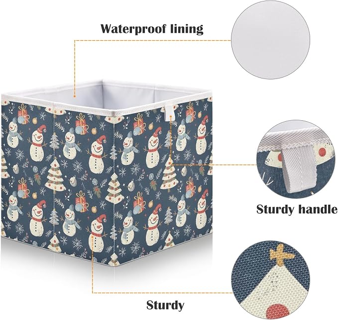 senya Large Storage Bins Snowflakes Christmas Trees Collapsible Foldable - Image 4