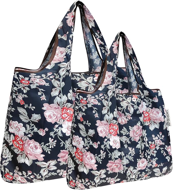 allydrew Large Foldable Tote Nylon Reusable Grocery Bag by allydrew