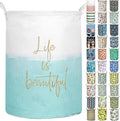 Merdes 19.7’’ Waterproof Foldable Laundry Hamper, Dirty Clothes Laundry Basket by Aouker