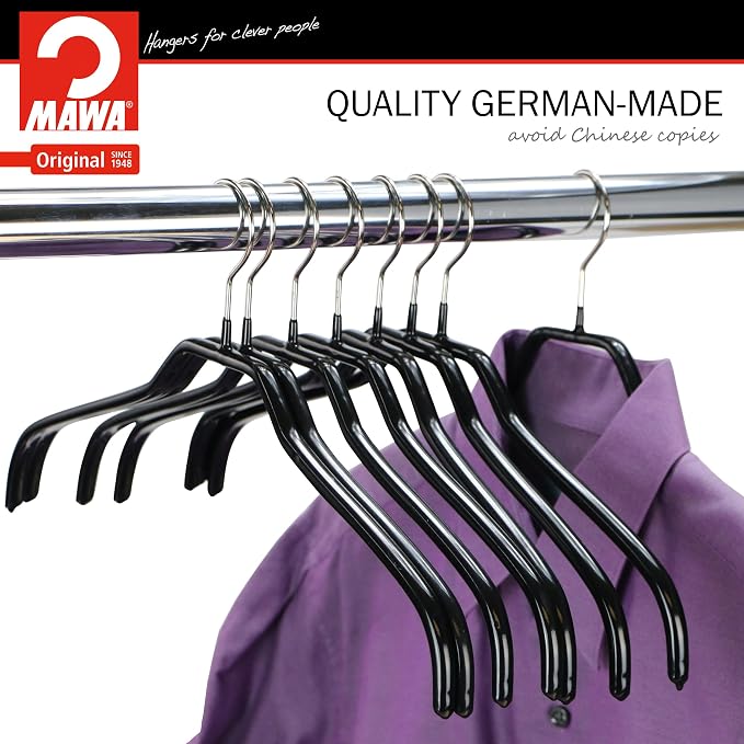 Mawa by Reston Lloyd Non Slip Space Saving Wide Width Clothing Hanger, Style - Image 5
