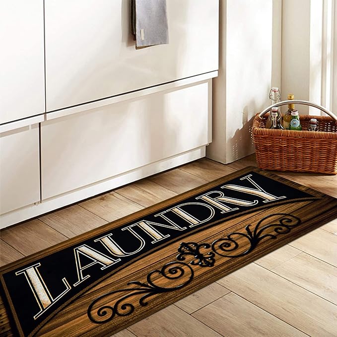Pauwer Laundry Room Rug Runner 20"x60" Waterproof Rubber Laundry Mat Non Slip - Image 7