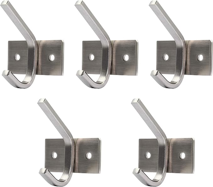 WEBI Coat Hook 5 Set, SUS 304 Heavy Duty Single Robe Hat Bath Towel Hook Closet by WEBI