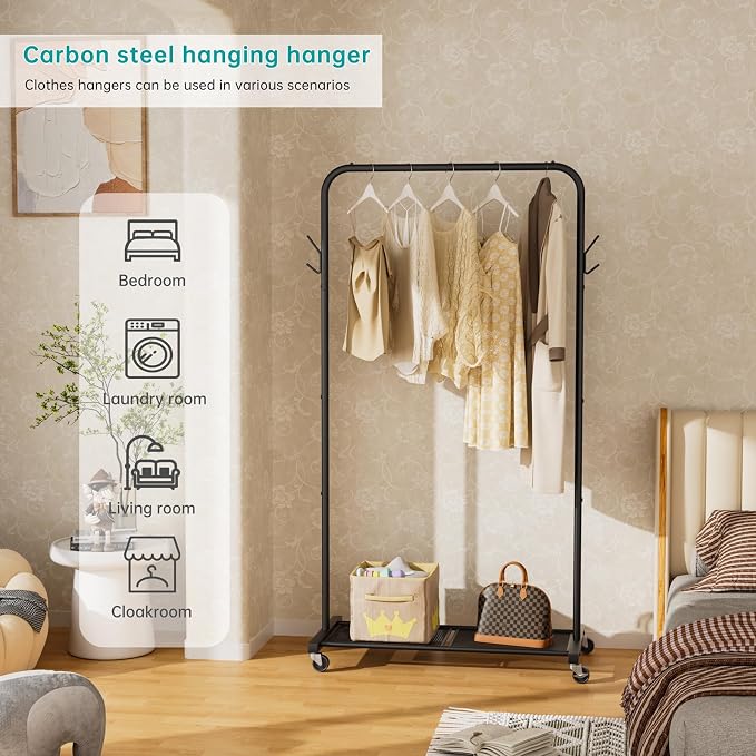 SINGAYE Clothes Rack Garment Coat ：Drying Clothing Racks Metal Freestanding - Image 9
