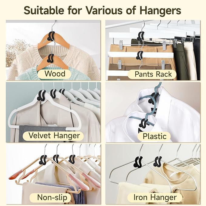 Clothes Hanger Connector Hooks, Space Saver Mini Cascading Hangers - Image 4