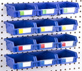 Pegboard Bins - 12 Pack Blue - Hooks to Any Peg Board - Organize Hardware by RightArrange