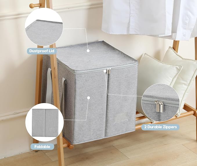 Qozary Clothes Hanger Organizer Bag-Rigid Hanger Storage Containers - Image 6