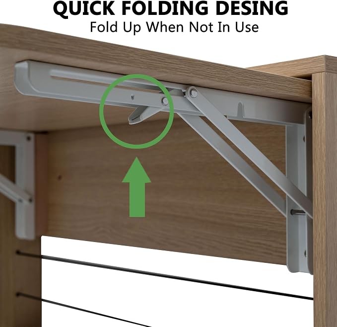 Folding Wall Table, Fold Down Table Wall Mounted, Floating Desk - Image 4