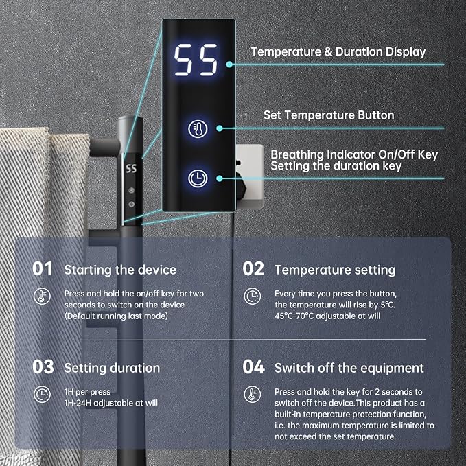 Freestanding Heated Towel Rack - Image 4