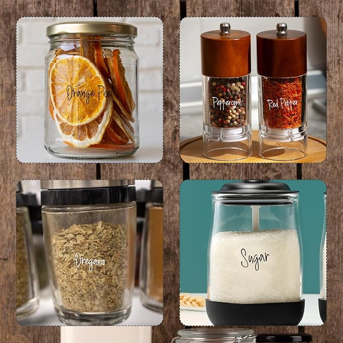 268 Clear Seasoning Jar Labels, Preprinted Kitchen Pantry Organization Labels - Image 7