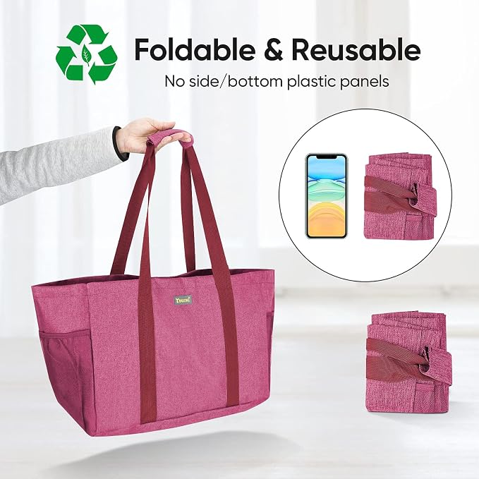 BALEINE Soft 9 Gallon Extra Large Utility Tote, Foldable Reusable Storage Bag - Image 3