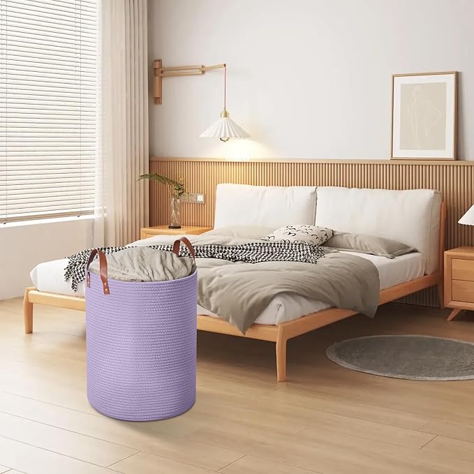 80L Large Rope Basket, Woven Rope Storage - Image 7