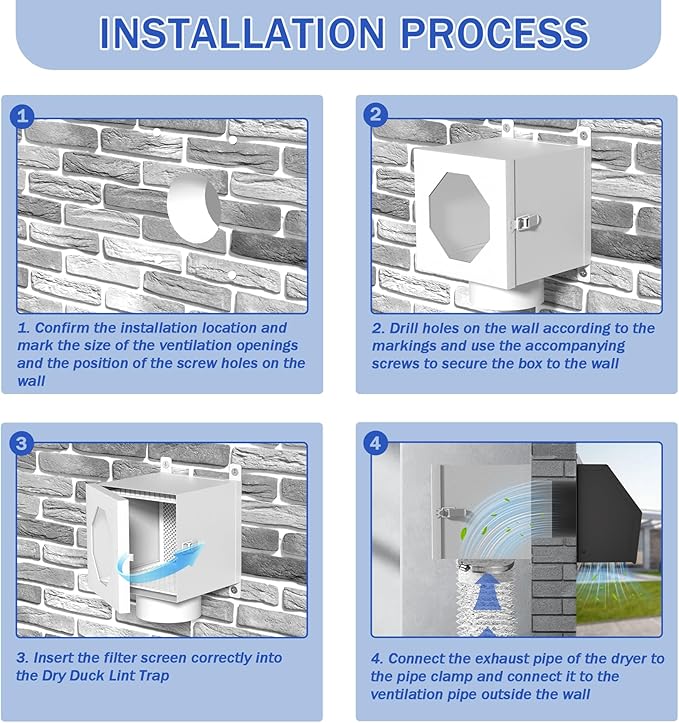 Dryer Lint Trap, Indoor Dryer Vent Kit - Image 7