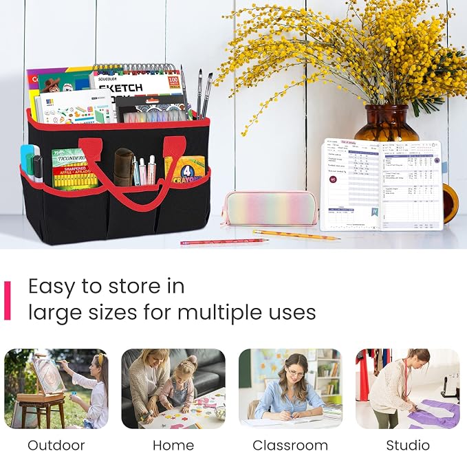 Godery Desktop Tote and Organizer, Teacher Helper caddy Bag - Image 3