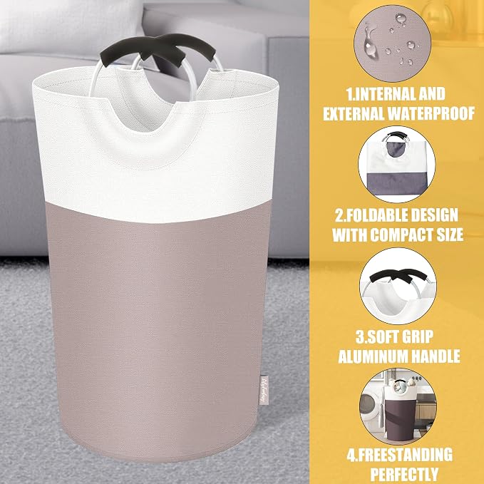 125L Laundry Basket, Collapsible Laundry Hamper - Image 3