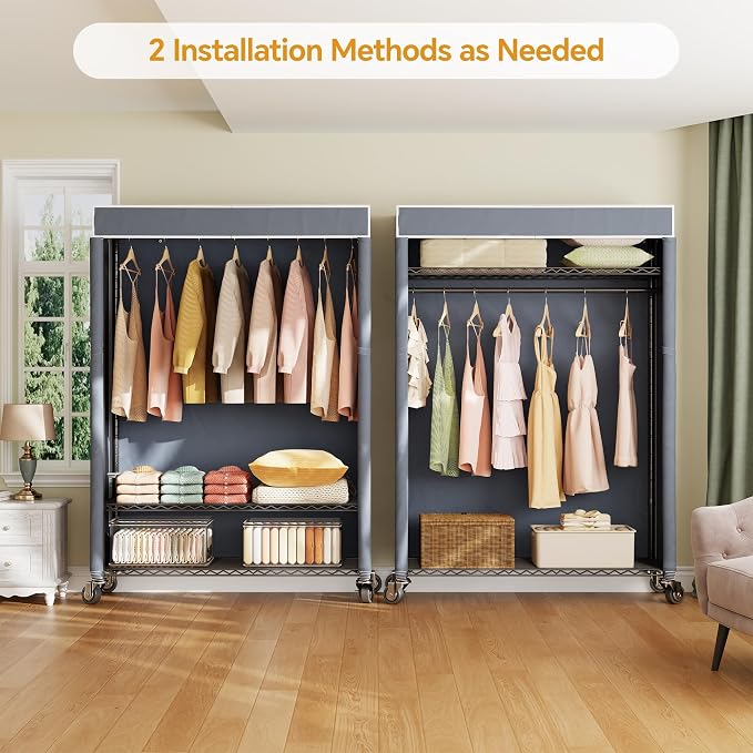 H4 Plus Rolling Clothes Rack - Image 2