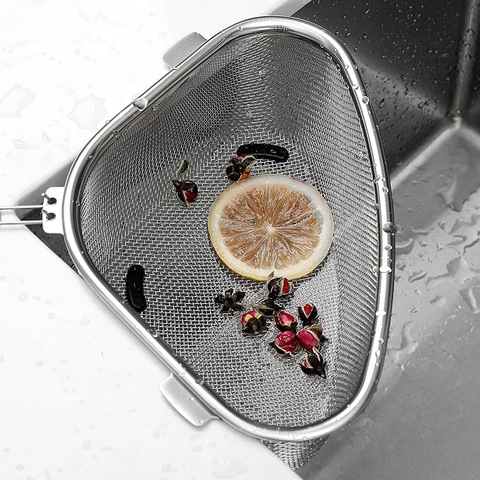 Triangle Sink Basket Stainless Steel Corner Strainer - Image 6