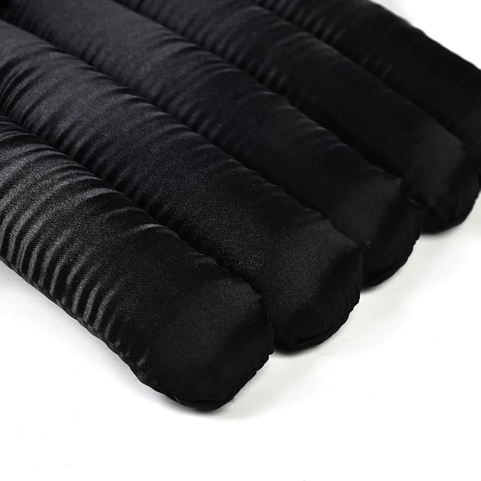 Black Satin Padded Sweater Hangers 10 Pack, Blouse Hanger - Image 4