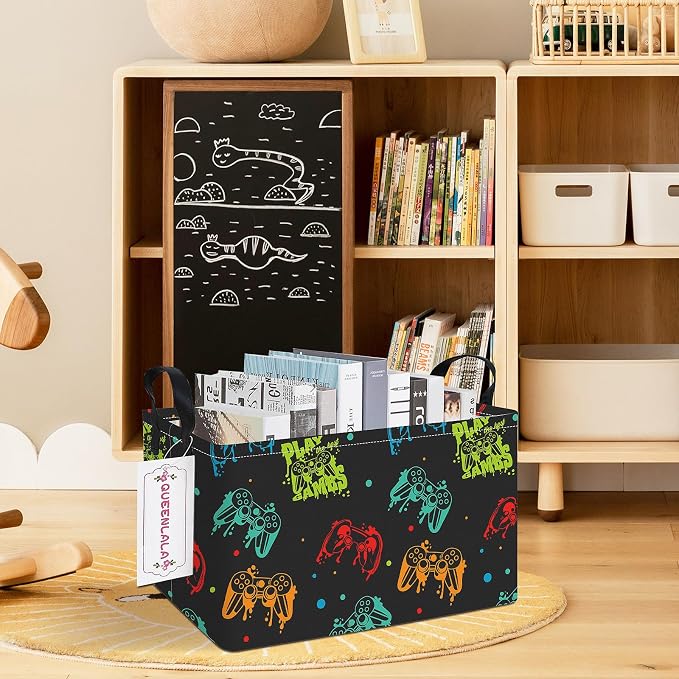 QUEENLALA Rectangular Laundry Hamper/Foldable Nursery Laundry Basket - Image 5
