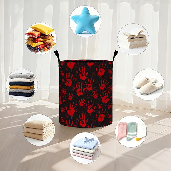 Skull Hand Laundry Basket Storage Bin Foldable Laundry Hamper Clothes Storage - Image 5