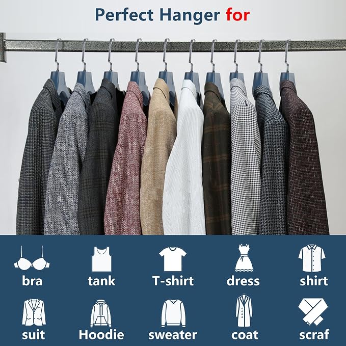 DEDU Plastic Extra Wide Shoulder Suit Hangers - Image 6