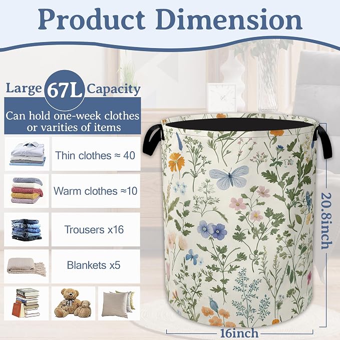 Wildflowers Laundry Hamper - Image 2