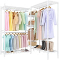 Clothes Rack L Shaped for Corner, Heavy Duty Garment Rack by IDEALHOUSE