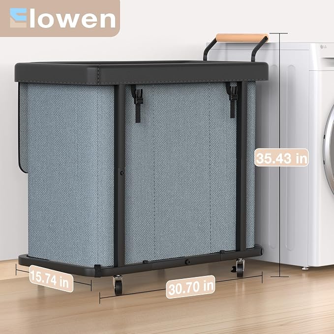 60 Gal Laundry Hamper 3 Section - Image 6