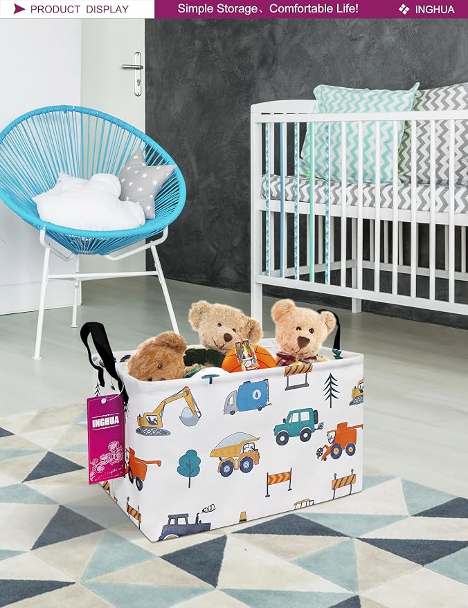 Rectangular Storage Basket Fabric Organizer Bin - Image 4