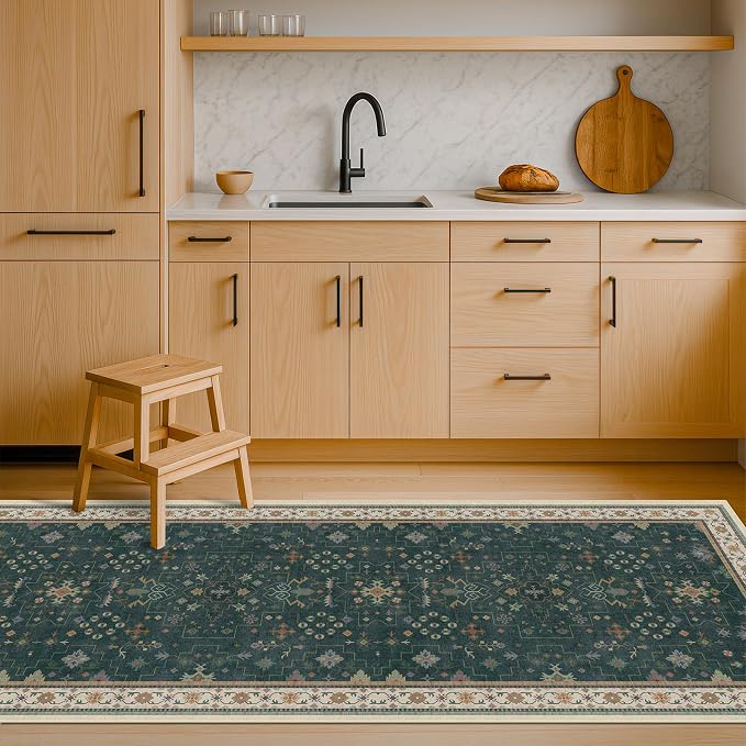 Vintage 2x7 Washable Runner Rug Non Slip - Image 3