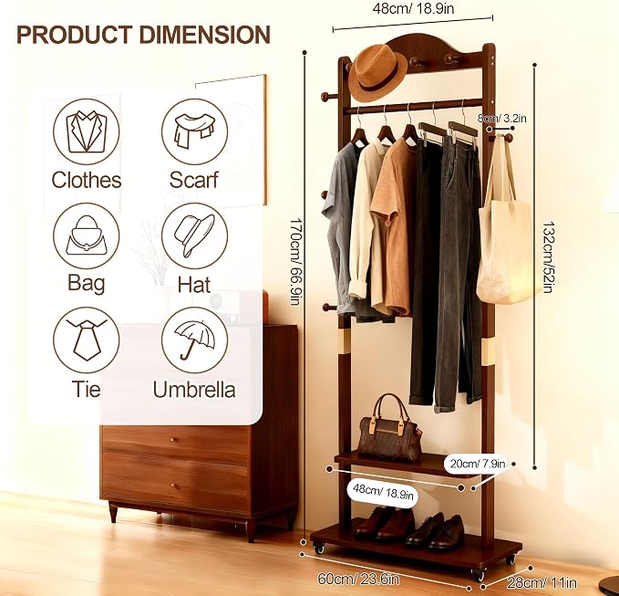 Coat Rack Freestanding Clothing Rack - Image 5