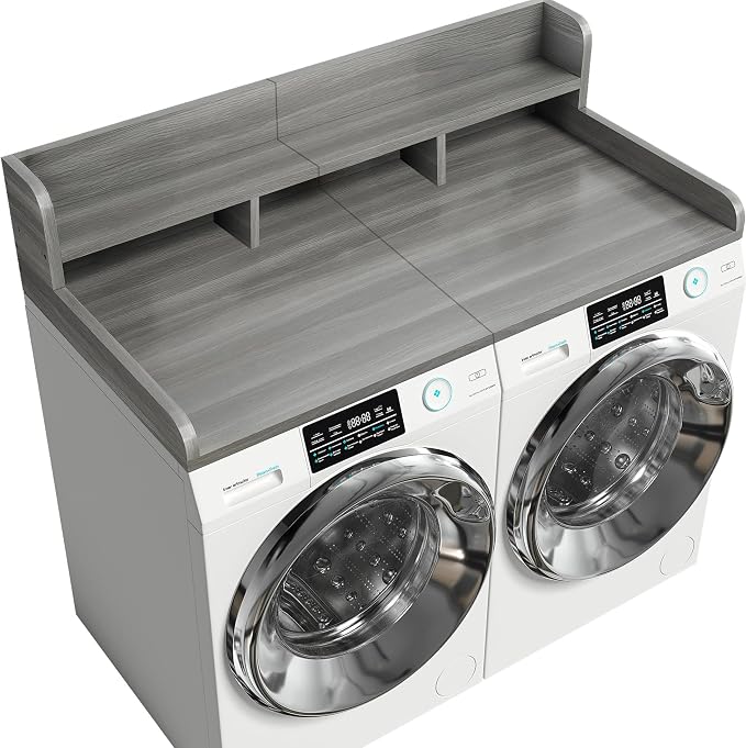 Washer Dryer Countertop with Shelf, Washer and Dryer Covers by Qiaoxuan