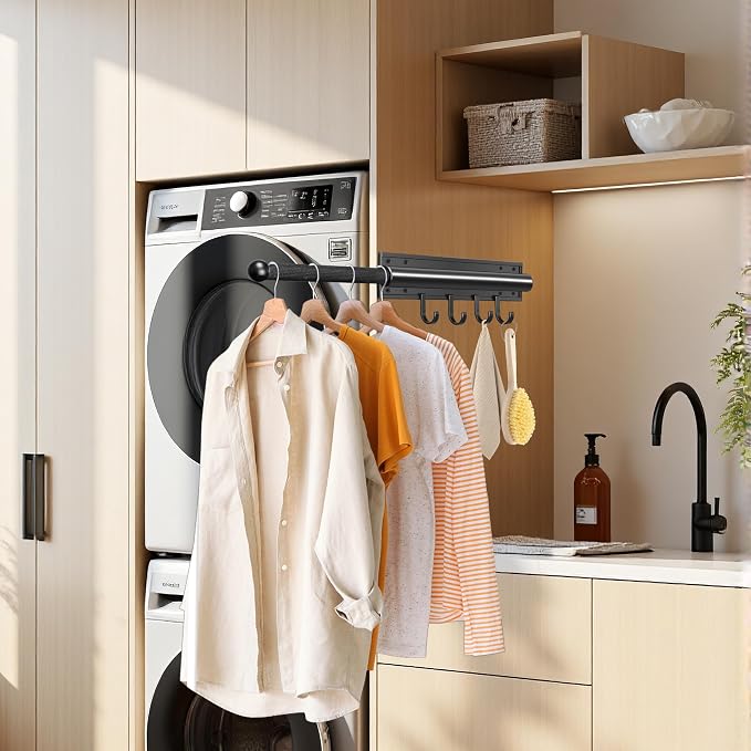 12 Inch Valet Rod for Closet Pull Out Clothes Hanger - Image 5