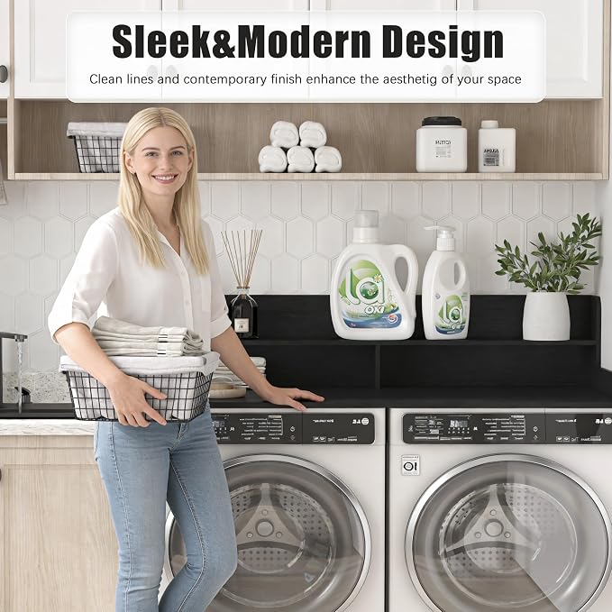 Piskyet Washer Dryer Countertop, 2- Tier Laundry Countertop - Image 4