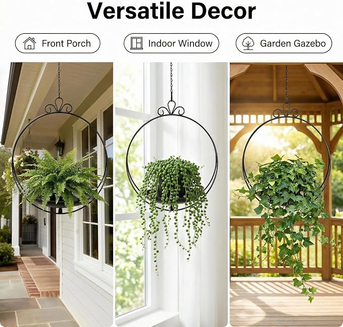 Heavy Duty Metal Hanging Planters - Image 5