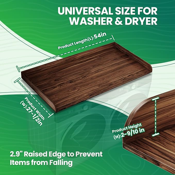 FlyGeneral Washer and Dryer Countertop, 27.5" x 54" Brown Quick-Install Washer - Image 4