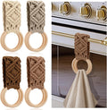 Tioncy 4 Pcs Kitchen Dish Towel Holder Boho Handmade Crochet Hanging Towels by Tioncy