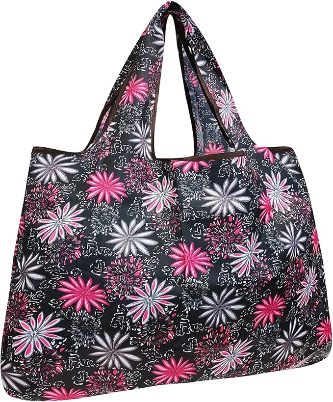 allydrew Large Foldable Tote Nylon Reusable Grocery Bag by allydrew