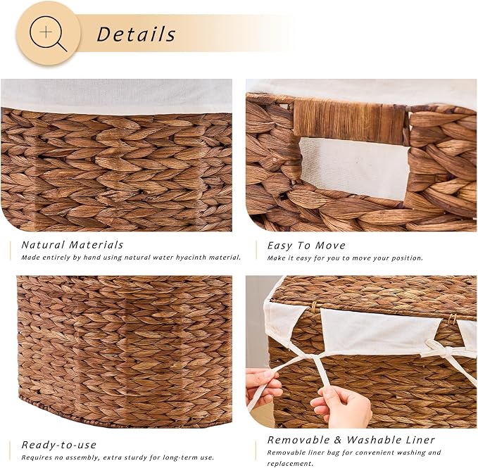 Water Hyacinth Laundry Hamper - Image 6