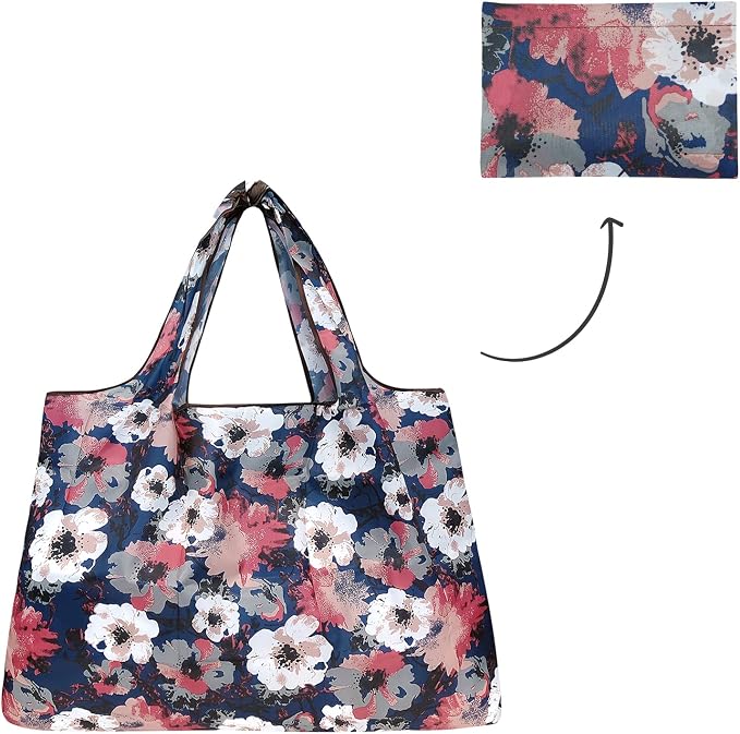 allydrew Large Foldable Tote Nylon Reusable Grocery Bag - Image 5