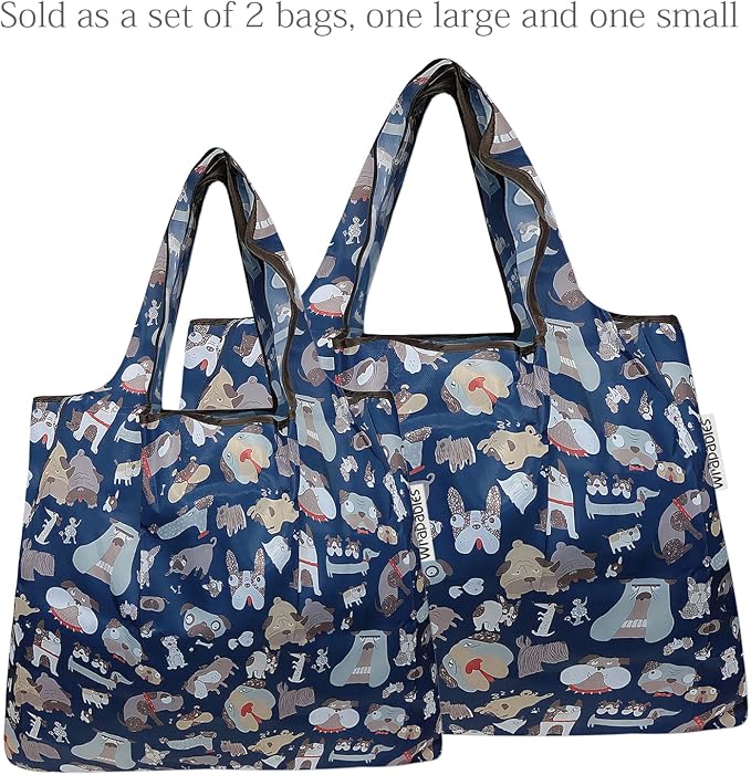 allydrew Large Foldable Tote Nylon Reusable Grocery Bag - Image 3