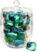 TidyFriend Clear Pod Container for Laundry Room, Glass Laundry Jar by Skywin