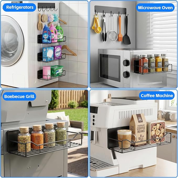 Magnetic Shelves for Washing Machine, 5 Pack Heavy Duty Laundry Shelf Organizer - Image 7