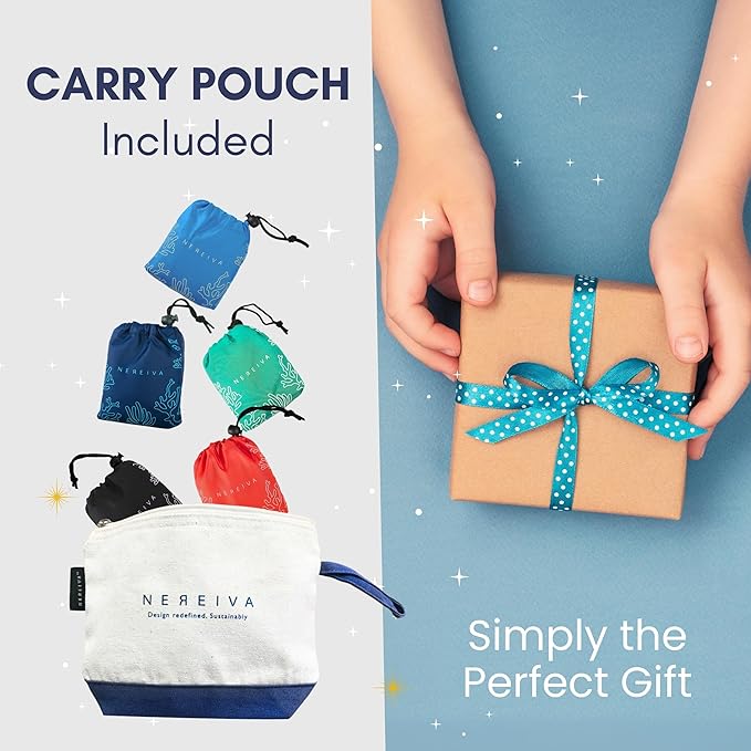5 Pack Foldable Grocery Bags into Tiny Pouch - Image 3
